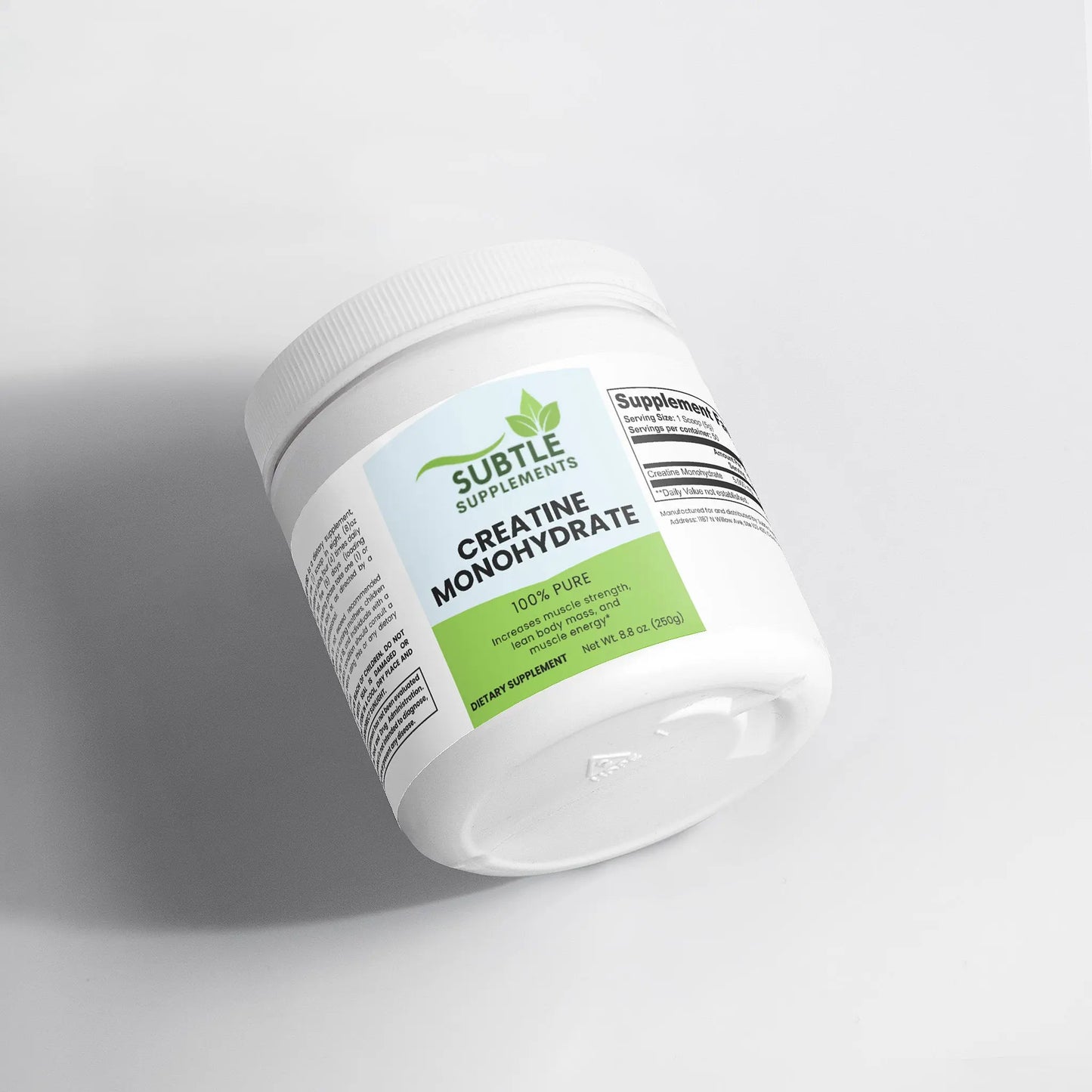 Creatine Monohydrate 250g - Subtle Supplements