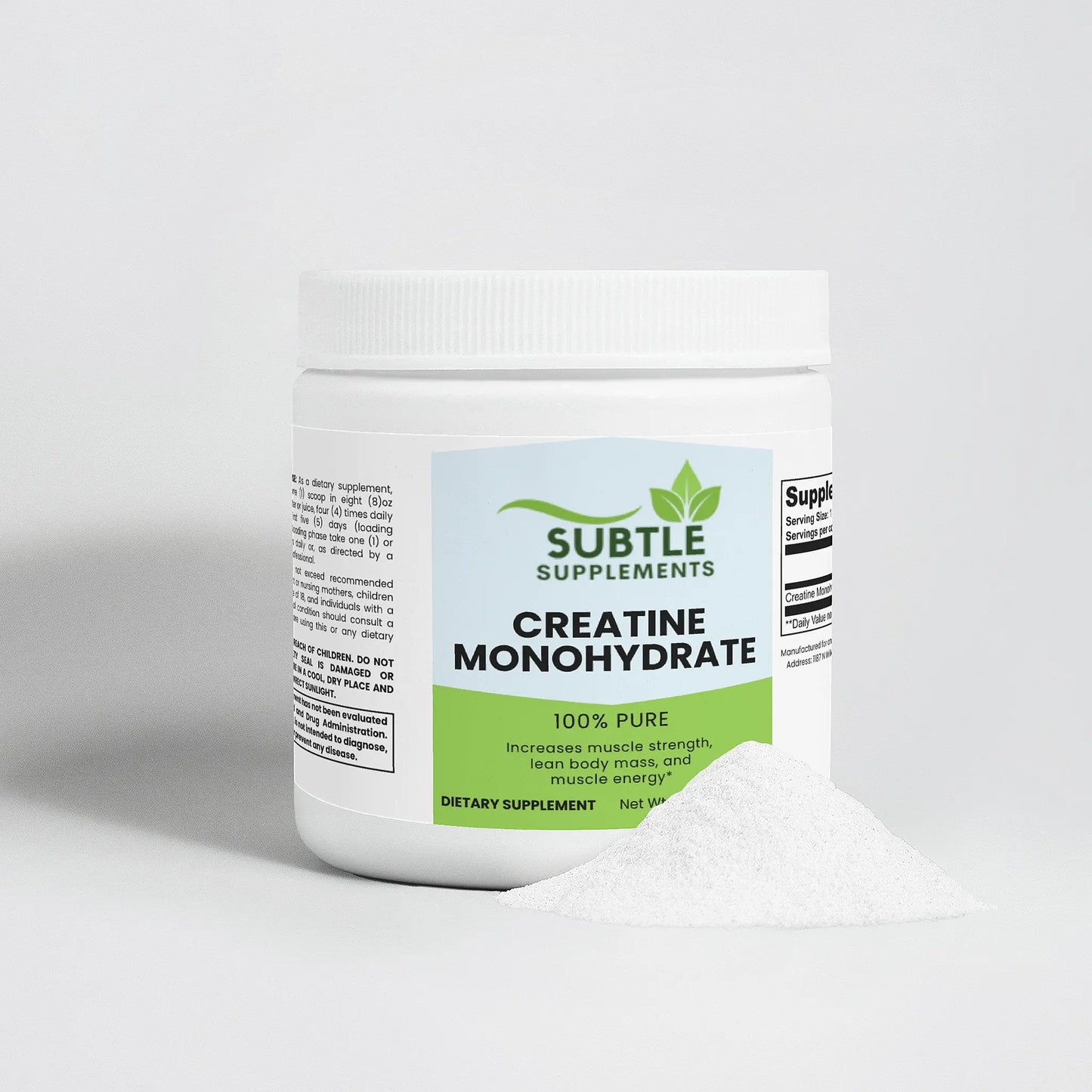 Creatine Monohydrate 250g - Subtle Supplements