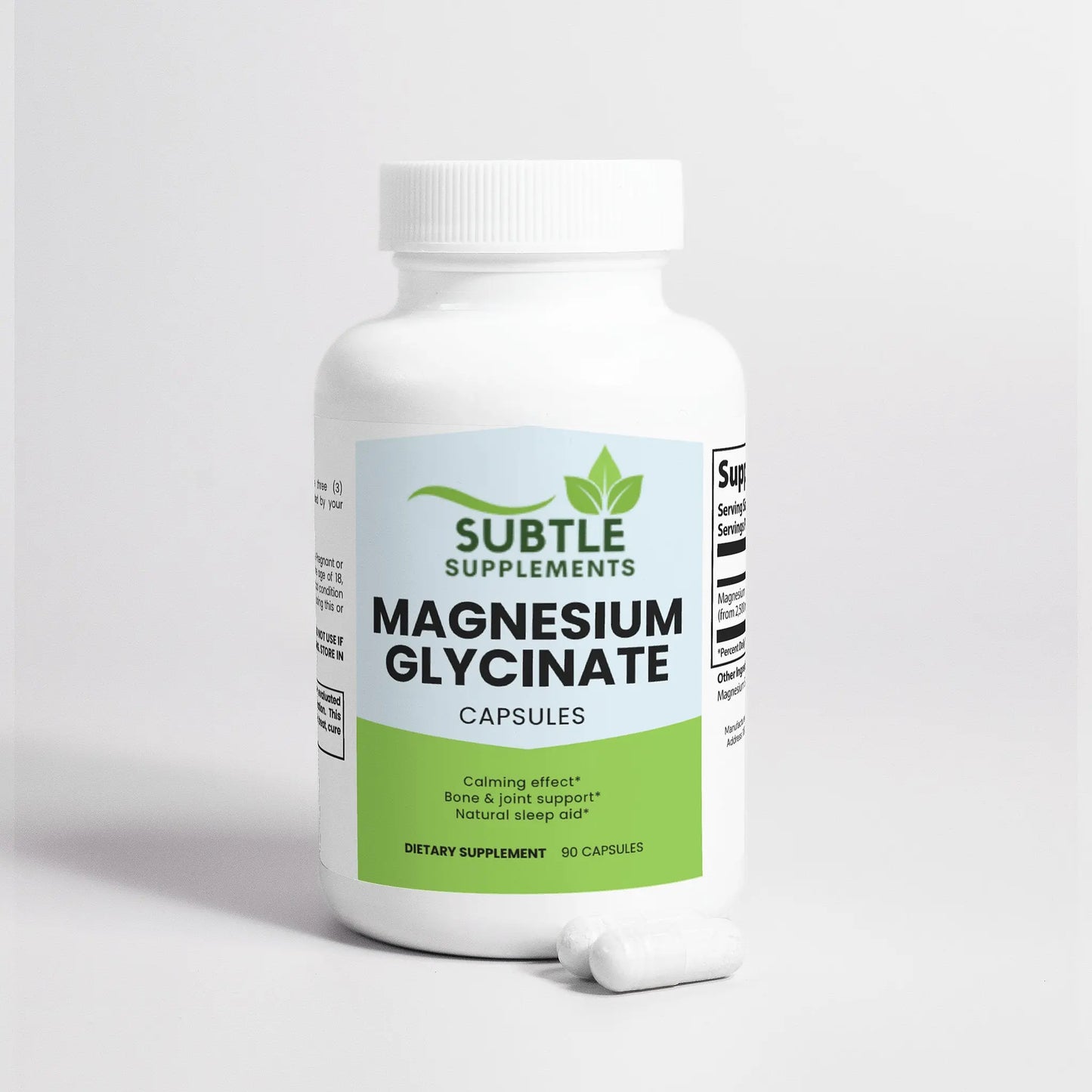 Magnesium Glycinate 275mg 90 Capsules - Subtle Supplements