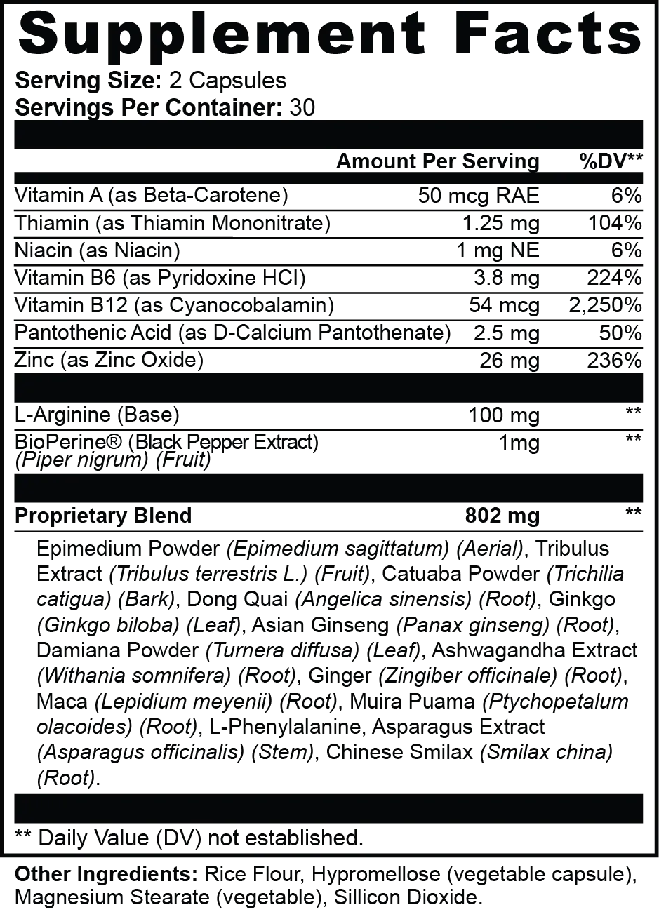 Female Enhancement 60 Capsules - Subtle Supplements